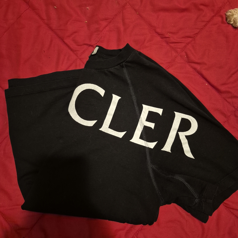 Moncler Black Tee with Large White Logo Across Chest - Picture 5 of 6